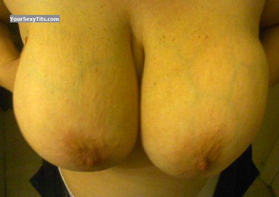Tit Flash: Wife's Extremely Big Tits - Voluptuous from United States